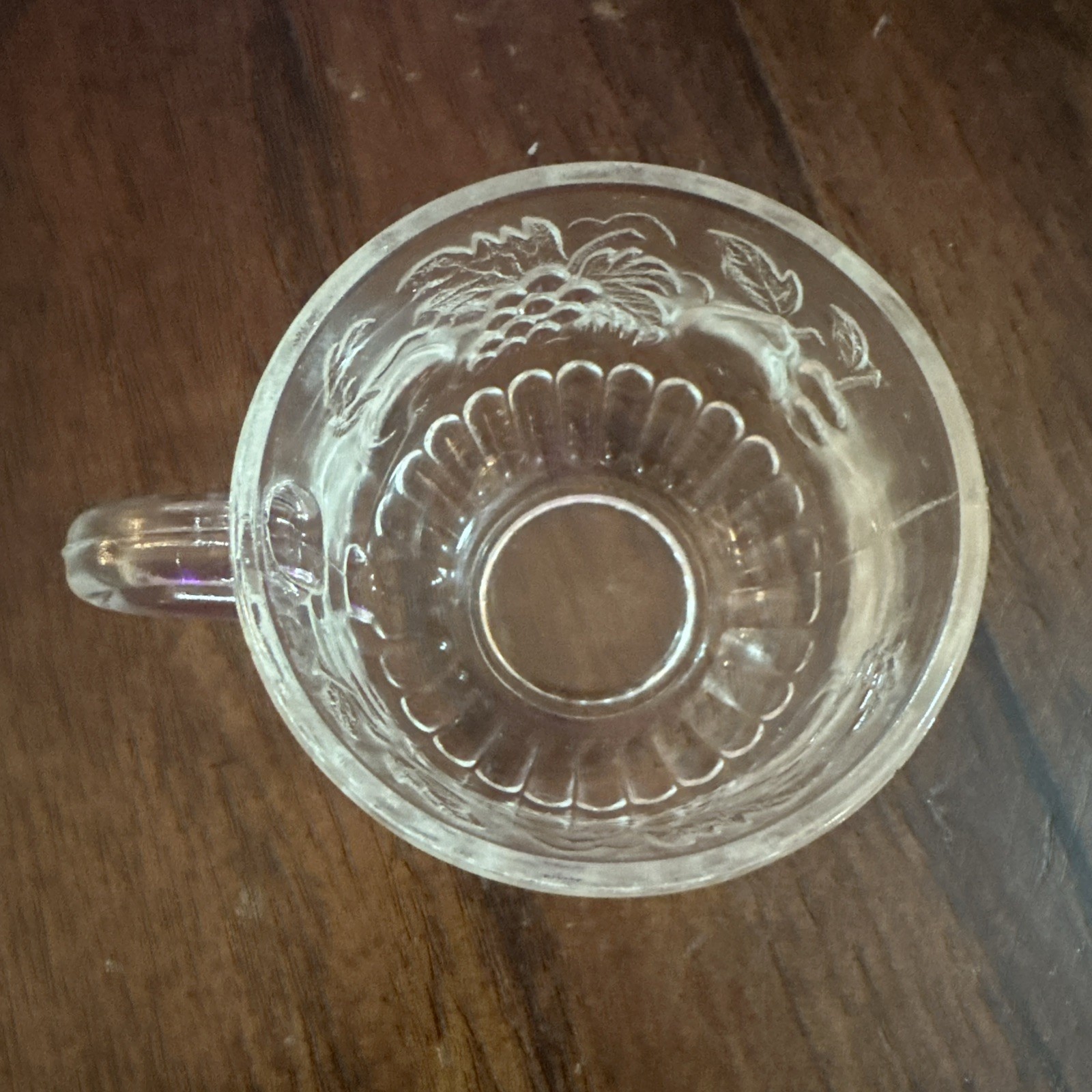 Vintage Jeannette Glass Fruit Clear Pattern punch cup. 12 Pieces, photo 2