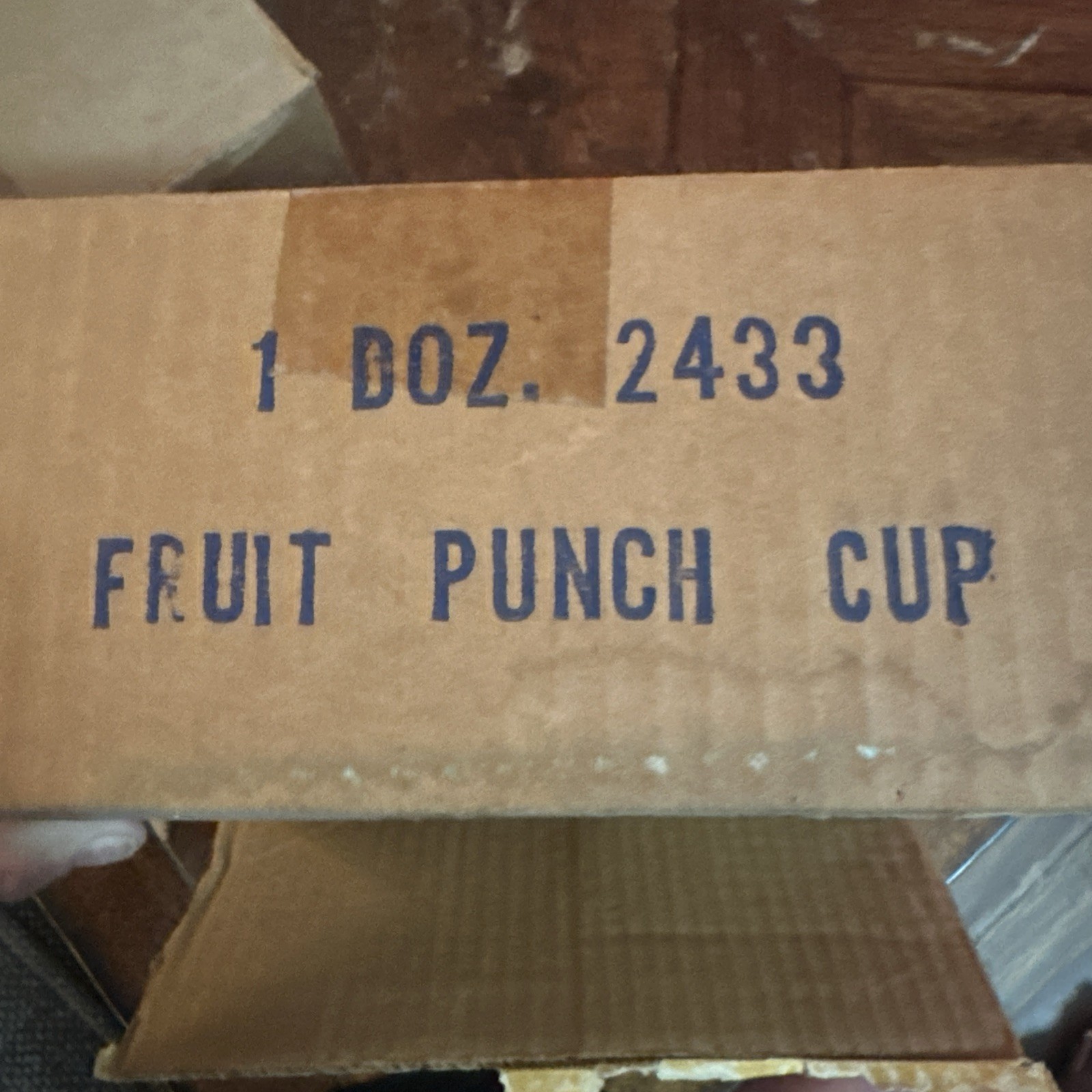 Vintage Jeannette Glass Fruit Clear Pattern punch cup. 12 Pieces, photo 6
