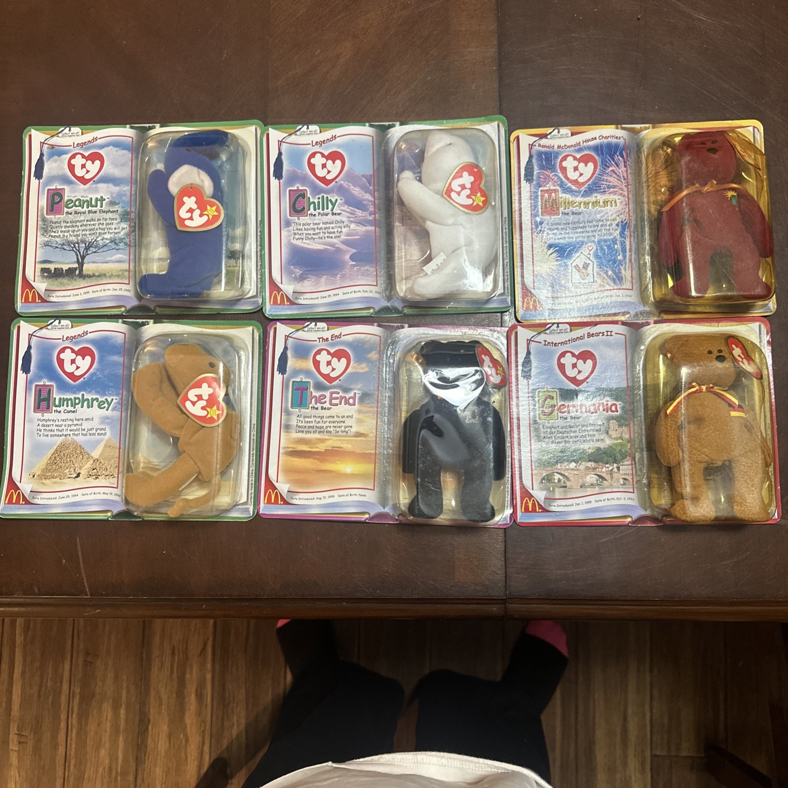 McDonalds Ty Teenie Beanie Babies 2000 Lot Of 6, photo 1