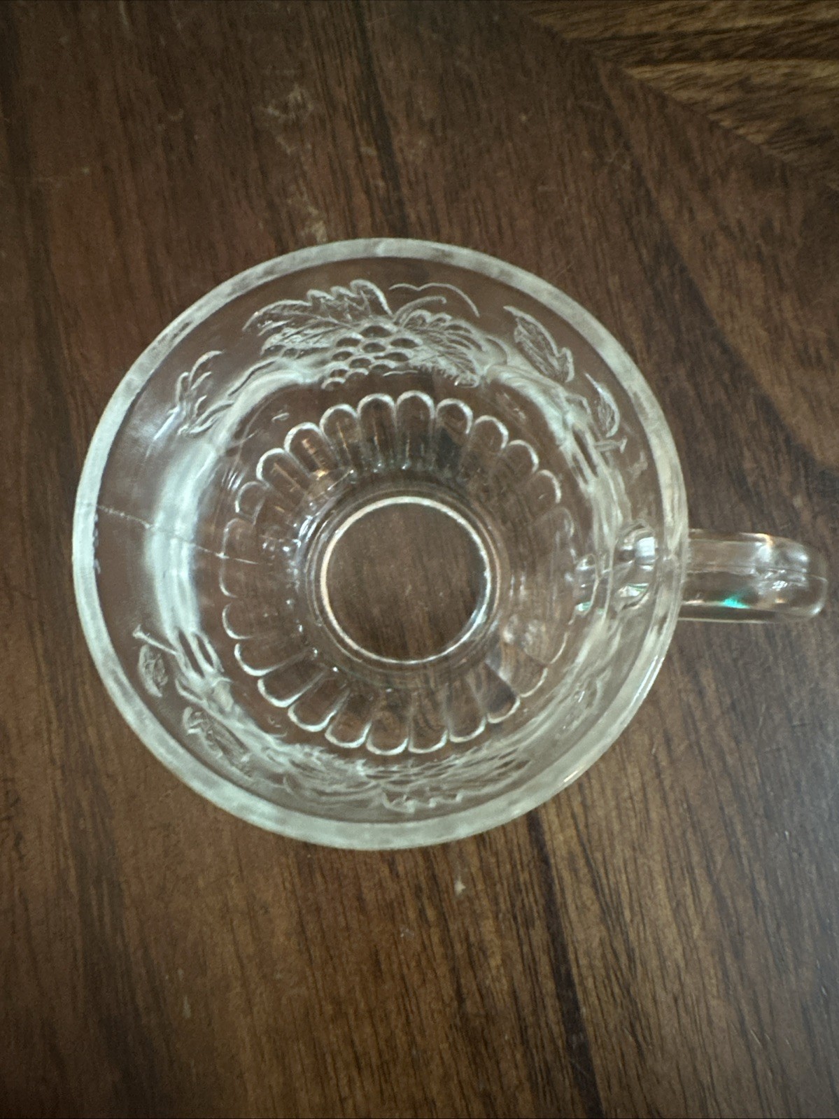 Vintage Jeanette Glass Company "Fruit" Clear Glass Punch Cup, photo 2