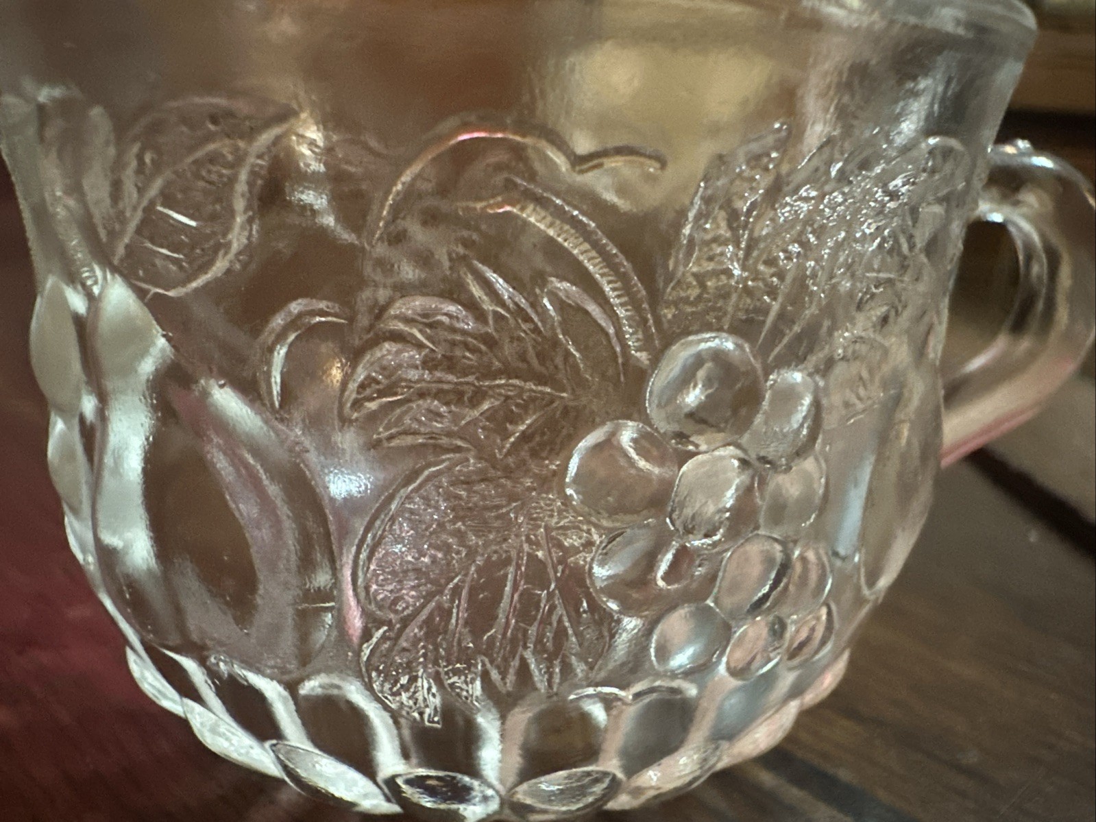Vintage Jeanette Glass Company "Fruit" Clear Glass Punch Cup, photo 4